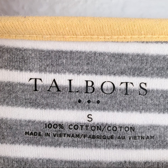 Talbots Outlet | Stripe Zipper Shirt 3/4 sleeve - Picture 4 of 4
